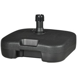 Base para chapéu de sol suporte para chapéu de sol recarregável com água ou areia HDPE 46x45x26cm preto