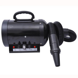 Secado de pelo para cães 2800w secador de pelo para animais de estimação com temperatura e velocidade ajustável 3 bicos tubo flexível 2,5m e alça de transporte 40x16x20cm preto