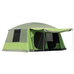 Tenda de Campismo Familiar para 4 Pessoas Tenda de Campismo Portátil Impermeável com Bolsa de Transporte Rede Mosquiteira e Prot