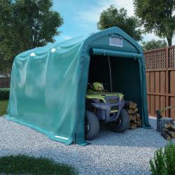 vidaXL Tenda de garagem em PVC 2,4x3,6 m verde - Imagen 1