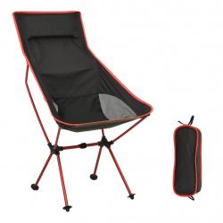 vidaXL Cadeira de campismo dobrável PVC e alumínio preto - Imagen 1