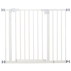 Barreira de Segurança para Animais de Estimação Cães com Extensão de 17,5 cm Sistema de Fechamento Automático 74-97,5x76,2 cm Br
