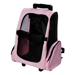 Transportadora 2 em 1 para Animais de Estimação Mochila ou Carrinho de Viagem para Cães e Gatos com 2 Rodas Alça Retrátil de Alu