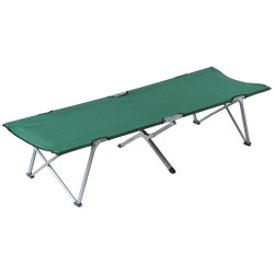 Cama Dobrável de Campismo em Tela Oxford 600D com Estrutura Metálica Suporta até 136 kg para Praia e Caminhadas 193x64x40 cm Ver