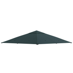 Toldo de Substituição de 3x3m para Pérgola de Jardim com 8 Orifícios de Drenagem e Ventilação Cinza