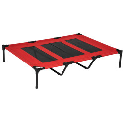Cama para Animais de Estimação Cama Elevada para Cães Gatos com Tecido Transpirável para Dormir Relaxar Exterior Jardim Terraço