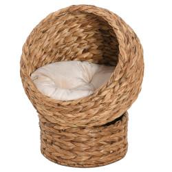 Cama destacável para gatos casa para animais de estimação menos de 5 kg design moderno almofada macia e quente 42x33x52cm