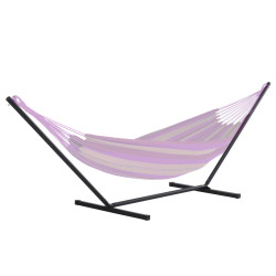 Suporte para cama de rede de metal estrutura para cama de rede carga 120 kg 360x92x112 cm preto