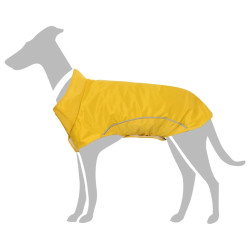 Capa de chuva para cães com tiras reflectoras amarelo l