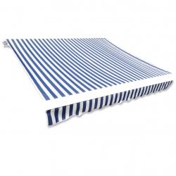 Lona para toldo azul/branco 4 x 3 m (sem estrutura/caixa)
