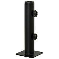 Suporte Chapéu de Sol para Chão de Cimento com 2 Botões de Bloqueio e 4 Parafusos Base de Chapéu de Sol para Mastros de 34/38/48