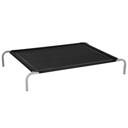 Cama Elevada para Cães e Gatos Cama Transpirável para Animais de Estimação com 130x90x20 cm Preto
