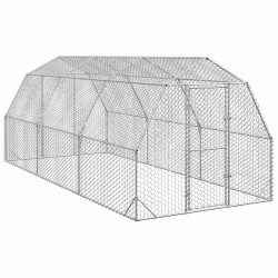 Corrida de galinhas 2,5x6x2,25 m aço galvanizado