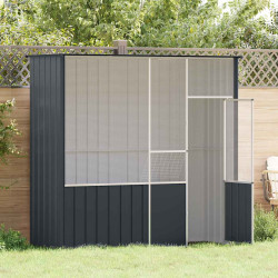 Gaiola p/ pássaros 215x78x200 cm aço galvanizado antracite