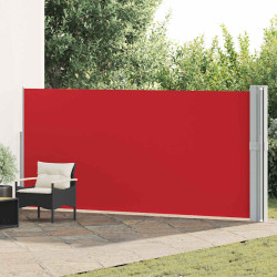 Toldo lateral retrátil para pátio 170x1200 cm vermelho