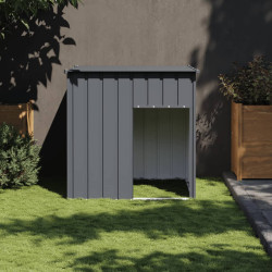 Casota para cães com telhado antracite 110x103x109 cm aço galvanizado
