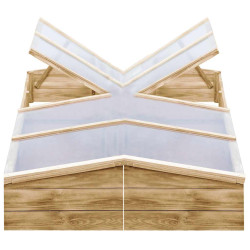 Estufas 2 pcs 200x50x35 cm madeira de pinho impregnada