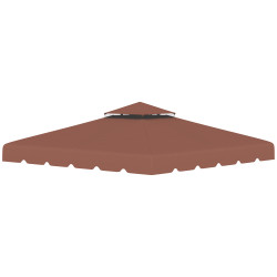 Toldo de substituição para pérgola 300x300 cm com duplo teto e 8 orifícios de drenagem marrom