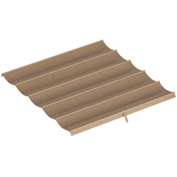 Cobertura para teto retrátil de 2,5x2,55 m para pérgola 3x3 tecido de substituição com 10 orifícios de drenagem castanho