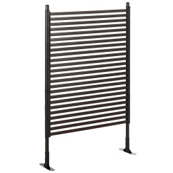 Cerca de jardim de aço com revestimento em PE 2 modos de instalação para plantas animais 93x22x150 cm castanho