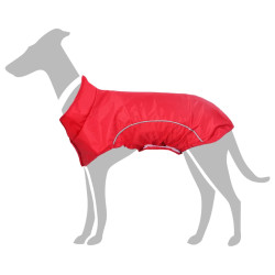 Capa de chuva para cães com tiras reflectoras vermelho xxs