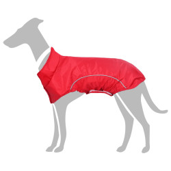 Capa de chuva para cães com tiras reflectoras vermelho 2xl