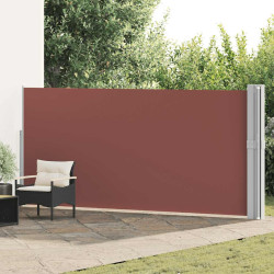 Toldo lateral retrátil para pátio 170x1200 cm castanho