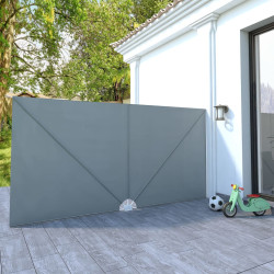 Toldo lateral dobrável para terraço 400x200 cm cinzento