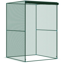 Estufa para cultivo de plantas com porta enrolável e estrutura de aço para jardim varanda pátio 120x120x180 cm verde