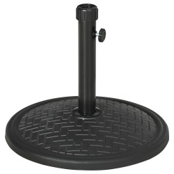 Base para chapéu de sol de cimento suporte para chapéu de sol de 14 kg para mastros de ø32-38 mm ø46x34 cm preto