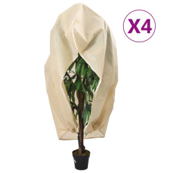 Coberturas para plantas com fecho 4 pcs 70 g/m² 1x1,55 m