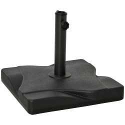 Base para chapéu de sol quadrada suporte para chapéu de sol para mastros com diámetro de 30mm 35mm e 38mm 41,5x41,5x35cm preto