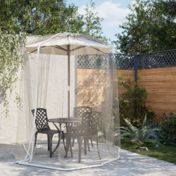 Rede mosquiteira para guarda-sol malha 220 φ300x230 cm branco