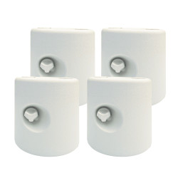 Conjunto de 4 pesos para tendas dobráveis suportes enchivel com 9,5 kg de água ou 12 kg de areia ø24x25,5 cm branco