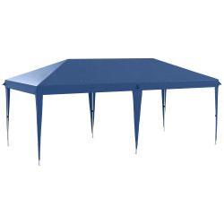 Tenda dobrável 6x3 tenda de jardim portátil com bolsa de transporte tecido oxford para exterior festas acampamento azul