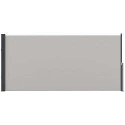 Toldo lateral retrátil toldo enrolável de privacidade e proteção solar para jardim varanda 300x140 cm cinza claro 123/200