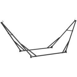 Suporte para cama rede dobrável 2 em 1 suporte para cadeira suspensa com estrutura metálica e bolsa de transporte, preto