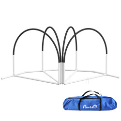 Conjunto de treino de agilidade para cães de 4 peças com bolsa de transporte 89x69x99 cm preto
