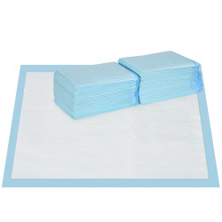 Resguardos de treino animais de estimação 80 unidades 45x60 cm resguardos absorventes para cães com 6 camadas azul