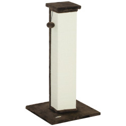 Poste arranhador para gatos altura 81 cm arranhador para gatos com poste de sisal e bola suspensa 41x41x81 cm marrom