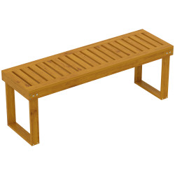 Banco de jardim de 2 lugares banco de madeira com assento em ripas banco para pátio exterior varanda 120x34x43 cm teca