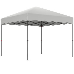 Tenda dobrável pop up tenda 3x3 m tenda para eventos com proteção uv50+ altura ajustável e bolsa de transporte branco