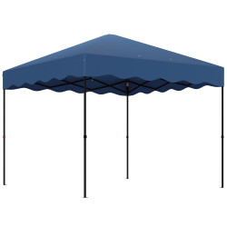 Tenda dobrável pop up tenda 3x3 m tenda para eventos com proteção uv50+ altura ajustável e bolsa de transporte azul