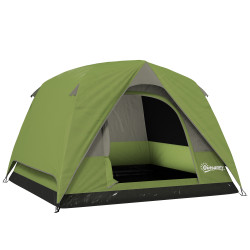 Tenda de campismo para 2-3 pessoas dobrável com bolsa de transporte 200x200x135 cm verde