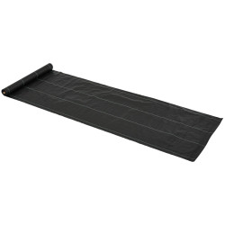 Malha geotêxtil 1x50 m malha de jardim contra ervas daninhas 100 g / m² rolo de malha preto