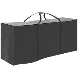 Bolsa de armazenamento para almofadas de jardim impermeável bolsa de arrumação para árvore de natal 175x55x75 cm preto