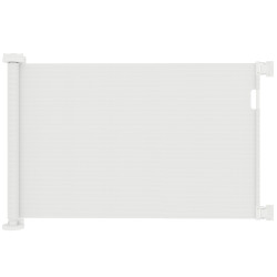 Barreira de segurança para cães retrátil 0-136 cm para cães pequenos com botão de fecho branco
