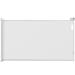 Barreira para cães retrátil 0-144 cm para cães pequenos barreira de segurança para animais de estimação com fecho branco