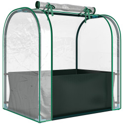 Mini estufa com bolsa de plantação estufa pequena portátil para interior e exterior 68x50x70 cm verde