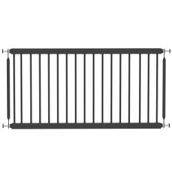 Barreira de segurança para cães pequenos extensível 67-93,5 cm altura 45 cm para portas e escadas preto